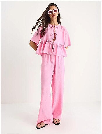 Getextureerde tweedelige co-ord set met ruchesdetail lucci