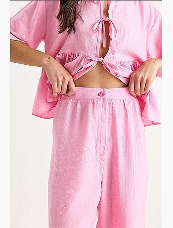 Getextureerde tweedelige co-ord set met ruchesdetail lucci