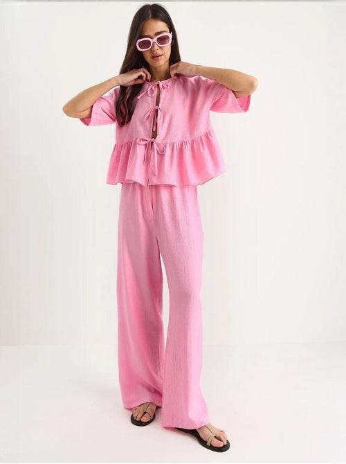Getextureerde tweedelige co-ord set met ruchesdetail lucci - Kiabi