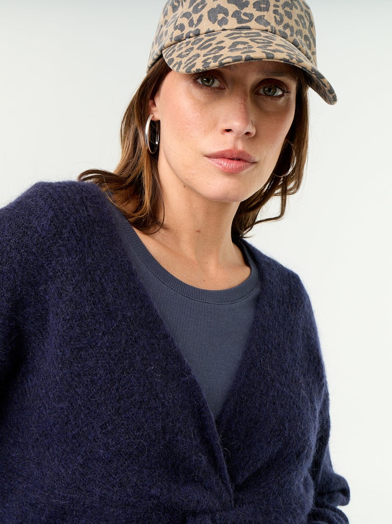 Getwiste cropped zwangerschapstrui Blauw - Kiabi