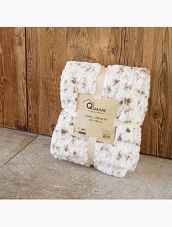 Gevlekte plaid met structuur en een achterkant van fluweel