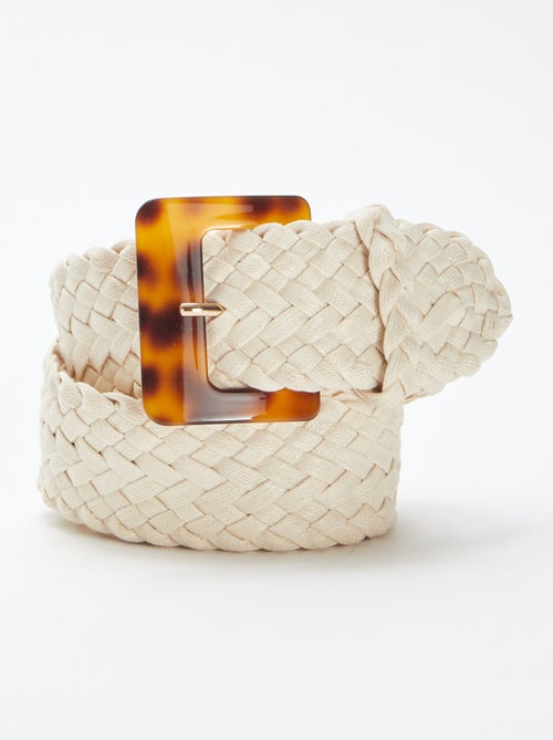 Gevlochten ceintuur met geschulpte gesp - Kiabi