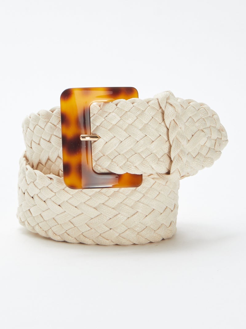 Gevlochten ceintuur met geschulpte gesp BIEGE - Kiabi