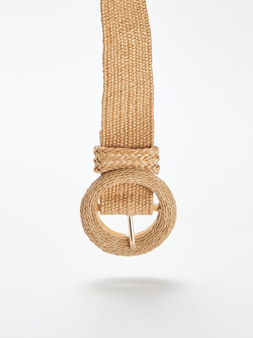 Gevlochten riem met stro-effect - Kiabi