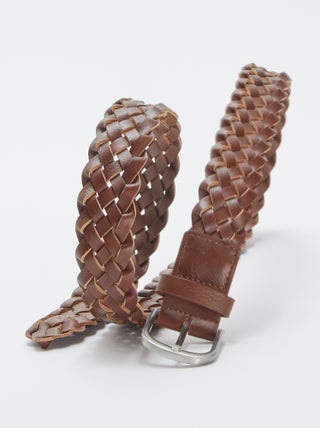 Gevlochten riem van imitatieleer