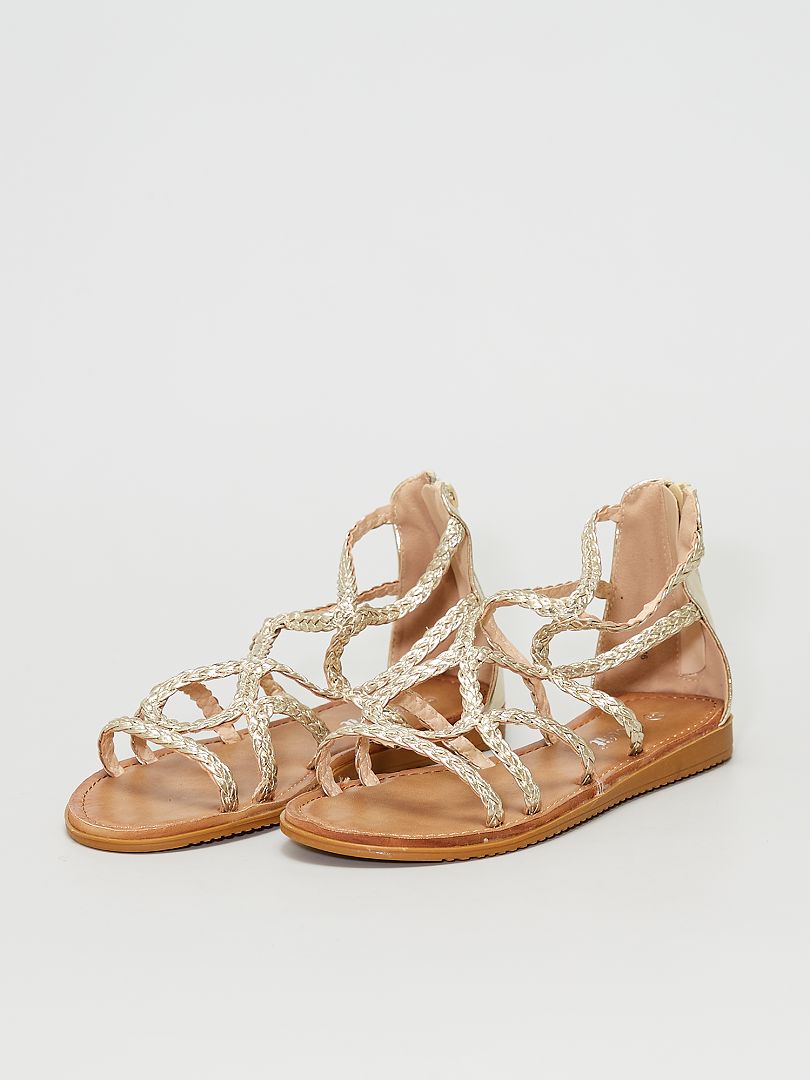 Gevlochten sandalen - Beige - Kiabi - 17.00€