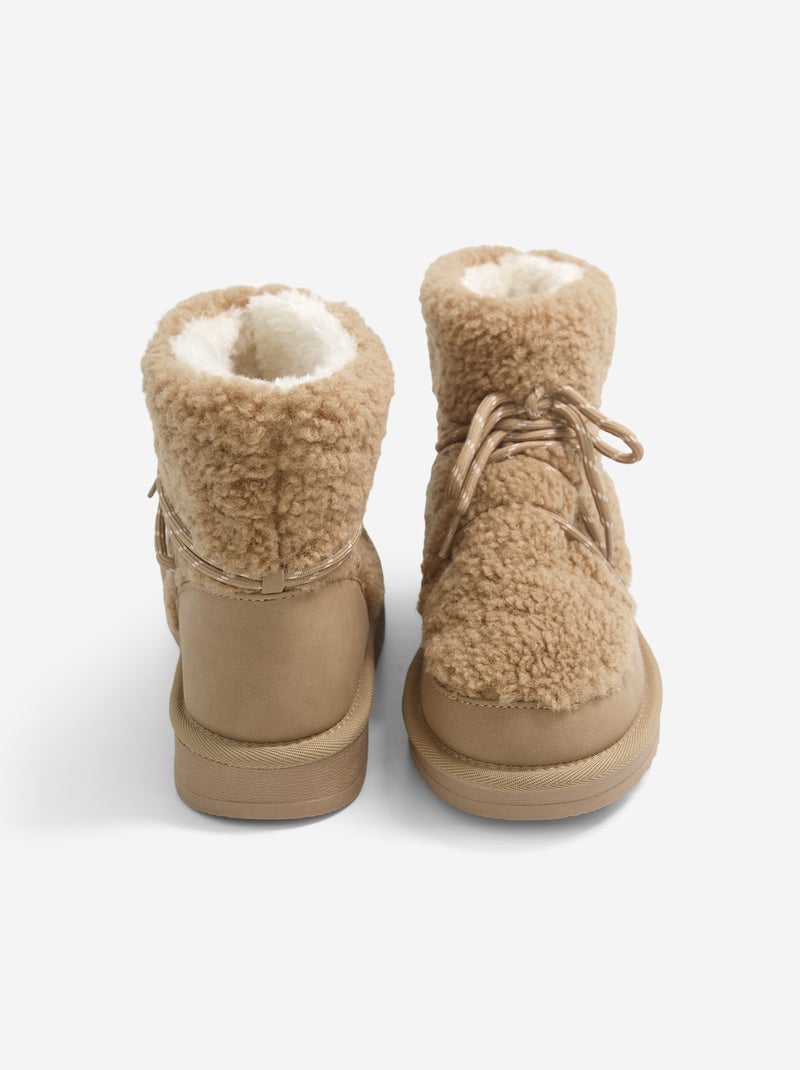 Gevoerde boots Bruin - Kiabi