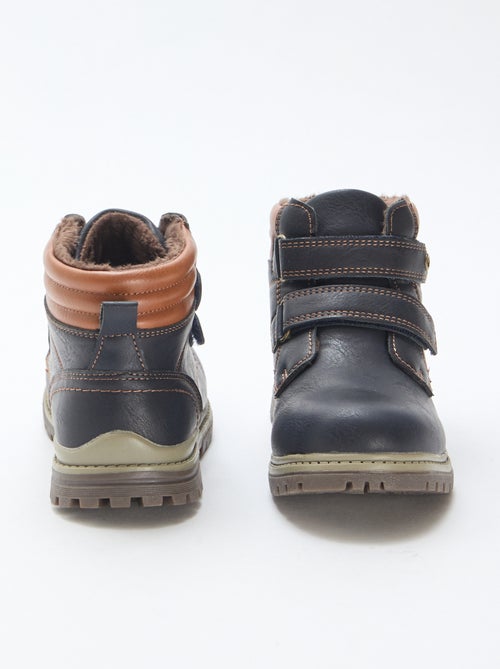 Gevoerde boots met klittenbanden - Kiabi