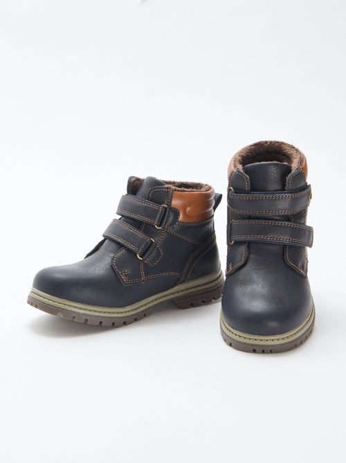 Gevoerde boots met klittenbanden - Kiabi