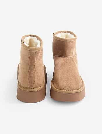 Gevoerde boots met sleehak