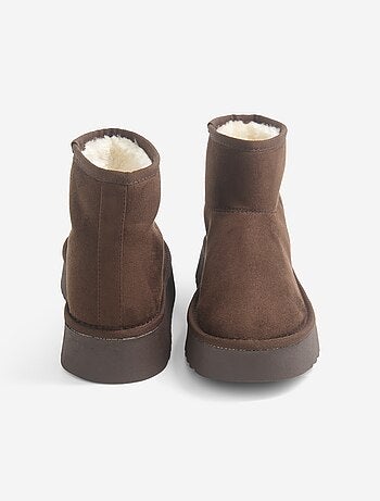 Gevoerde boots met sleehak