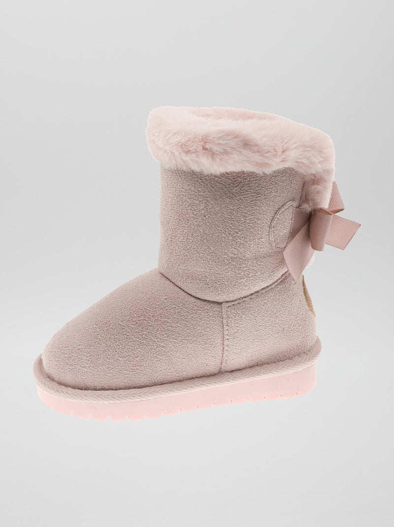 Gevoerde boots van suèdine ROSE - Kiabi