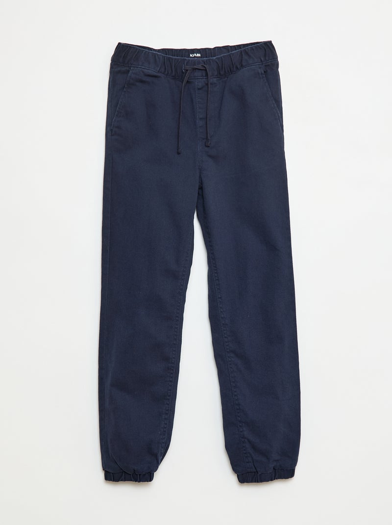 Gevoerde broek in joggingmodel Blauw - Kiabi