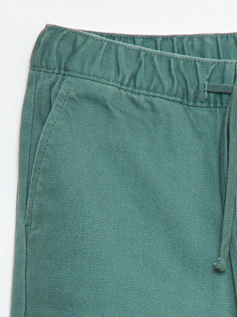 Gevoerde broek in joggingmodel Groen - Kiabi