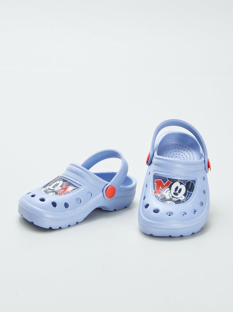 Gevoerde clogs van gegoten kunststof met Disney/Mickey-print BLAUW - Kiabi