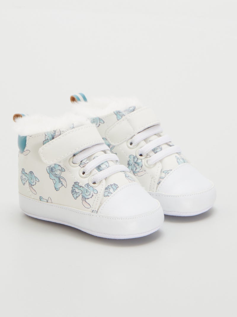 Gevoerde 'Disney'-sneakers met 'Stitch'-print WIT - Kiabi
