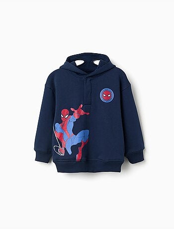 Gevoerde hoodie met spider-man-prints