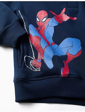 Gevoerde hoodie met spider-man-prints