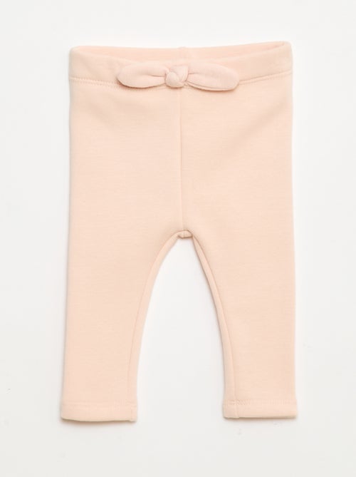 Gevoerde legging van fleece met strik - Kiabi