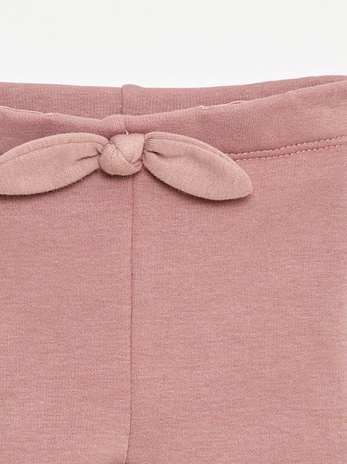 Gevoerde legging van fleece met strik - Kiabi