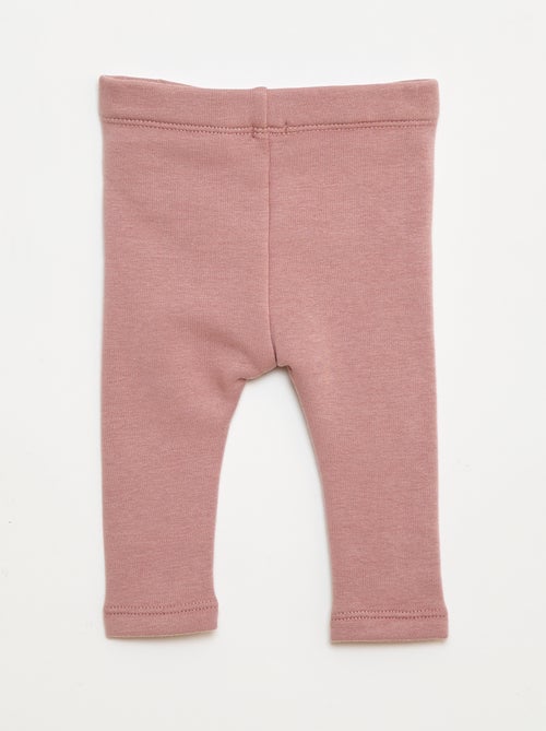 Gevoerde legging van fleece met strik - Kiabi