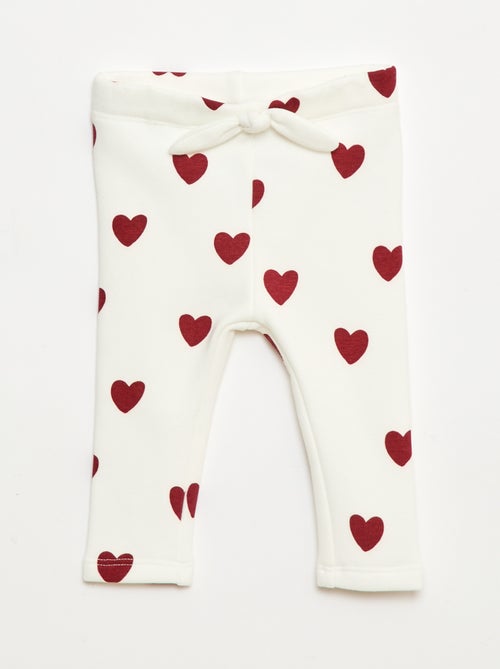 Gevoerde legging van fleece met strik - Kiabi