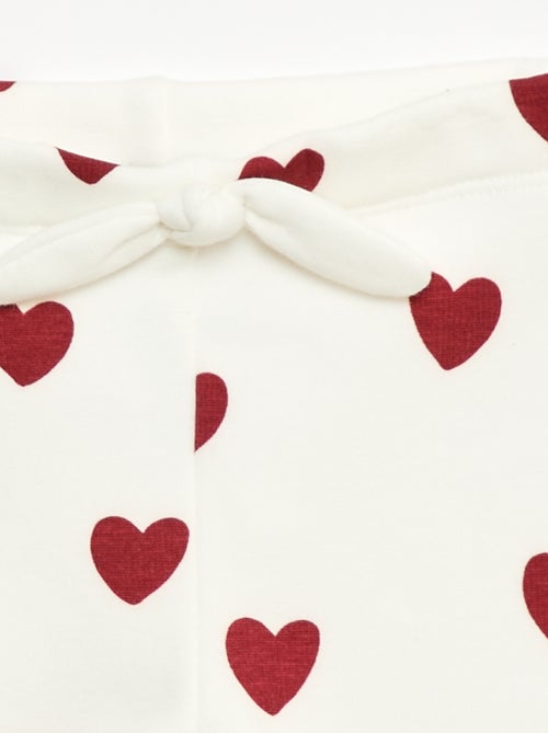 Gevoerde legging van fleece met strik - Kiabi