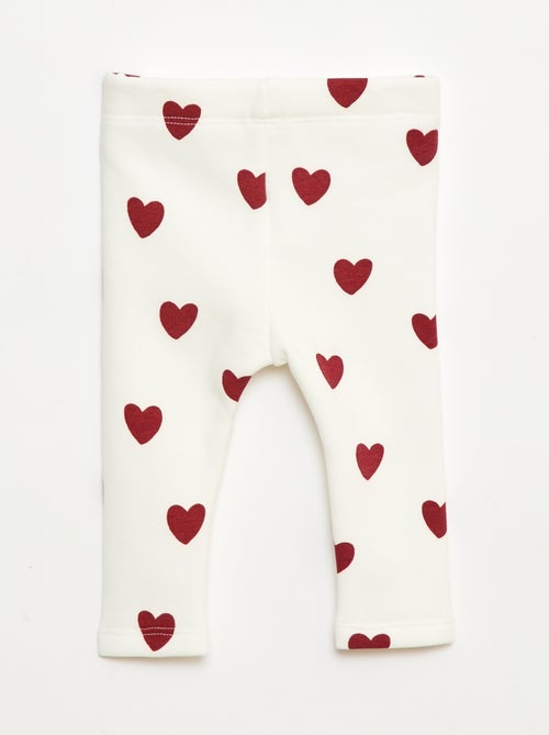 Gevoerde legging van fleece met strik - Kiabi