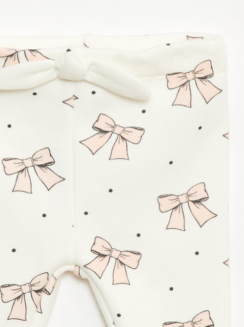 Gevoerde legging van fleece met strik - Kiabi