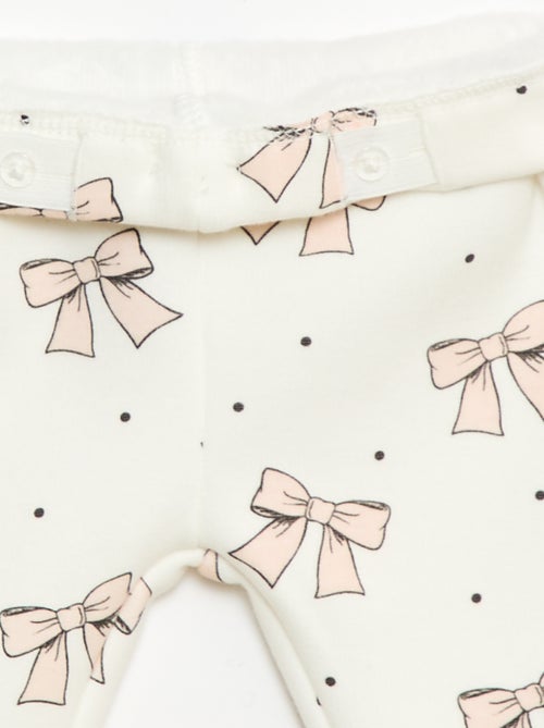 Gevoerde legging van fleece met strik - Kiabi