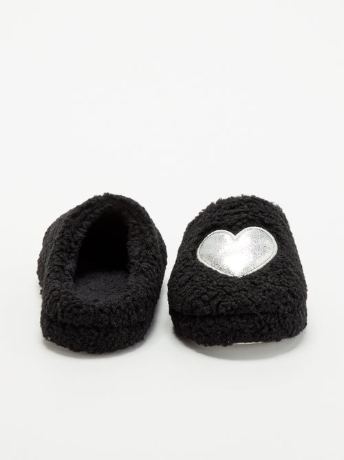 Gevoerde muilpantoffels met patch - Kiabi