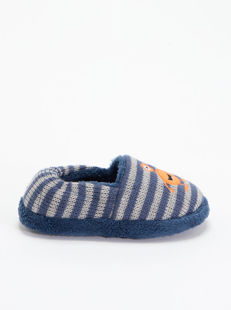 Gevoerde pantoffels Blauw - Kiabi
