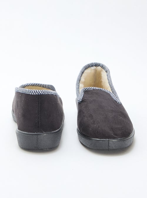 Gevoerde pantoffels met contrastboordje - Kiabi