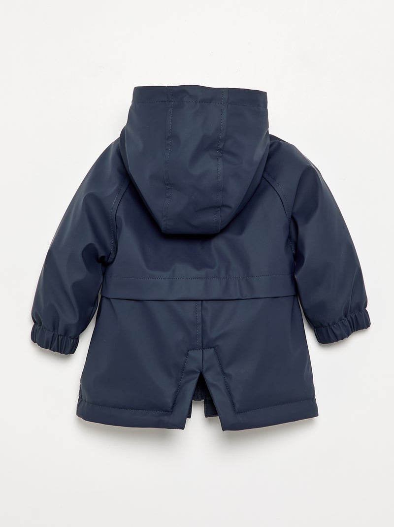 Gevoerde parka met capuchon Blauw - Kiabi