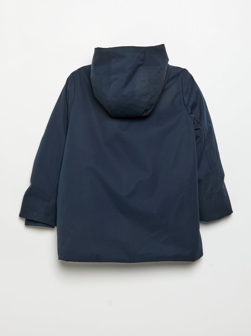 Gevoerde parka met capuchon Blauw - Kiabi
