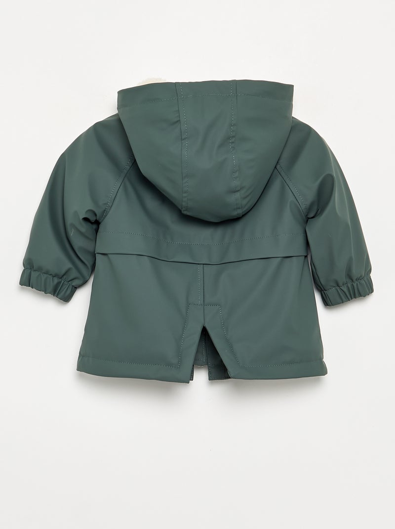 Gevoerde parka met capuchon Kaki - Kiabi