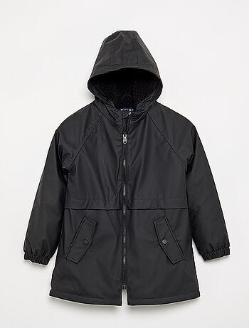 Gevoerde parka met schapenvachteffect