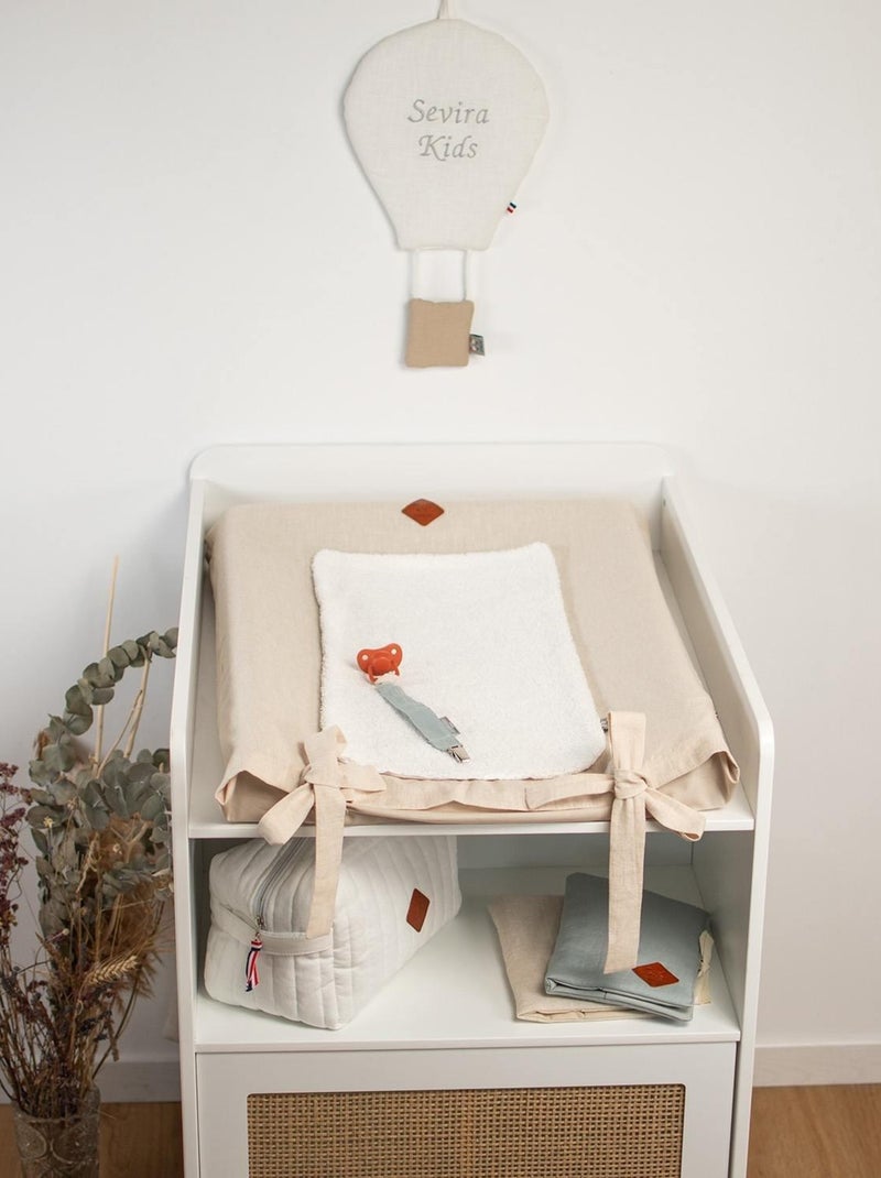 Gewassen linnen verschoonmatrashoes Beige - Kiabi