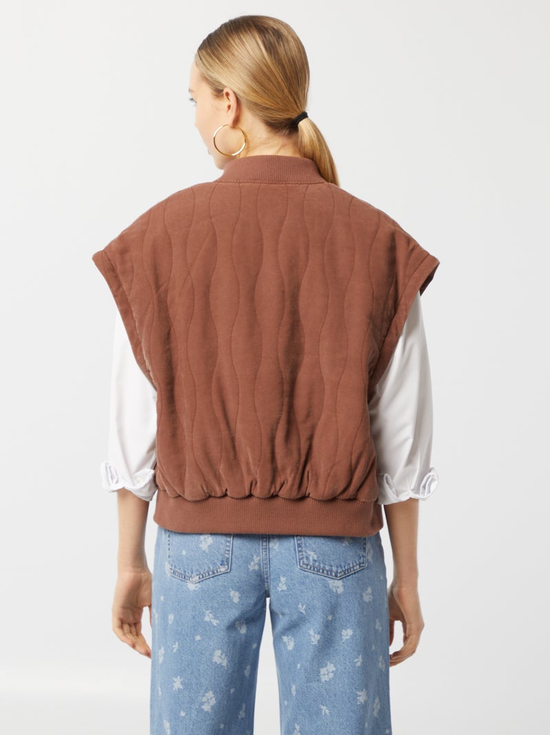 Gewatteerd 2-in-1 jasje met afneembare mouwen ROOD - Kiabi
