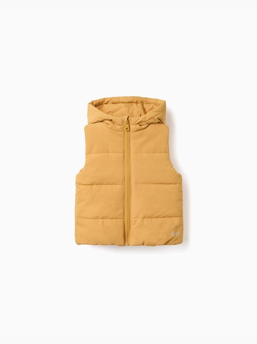 Gewatteerd bodywarmer met capuchon en rits aan de voorkant - Kiabi