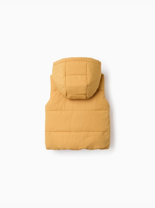 Gewatteerd bodywarmer met capuchon en rits aan de voorkant - Kiabi