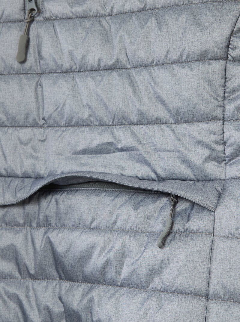 Gewatteerd donsjack met capuchon Grijs - Kiabi