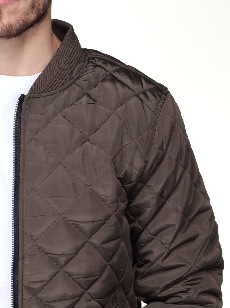 Gewatteerd jack - mentex Bruin - Kiabi