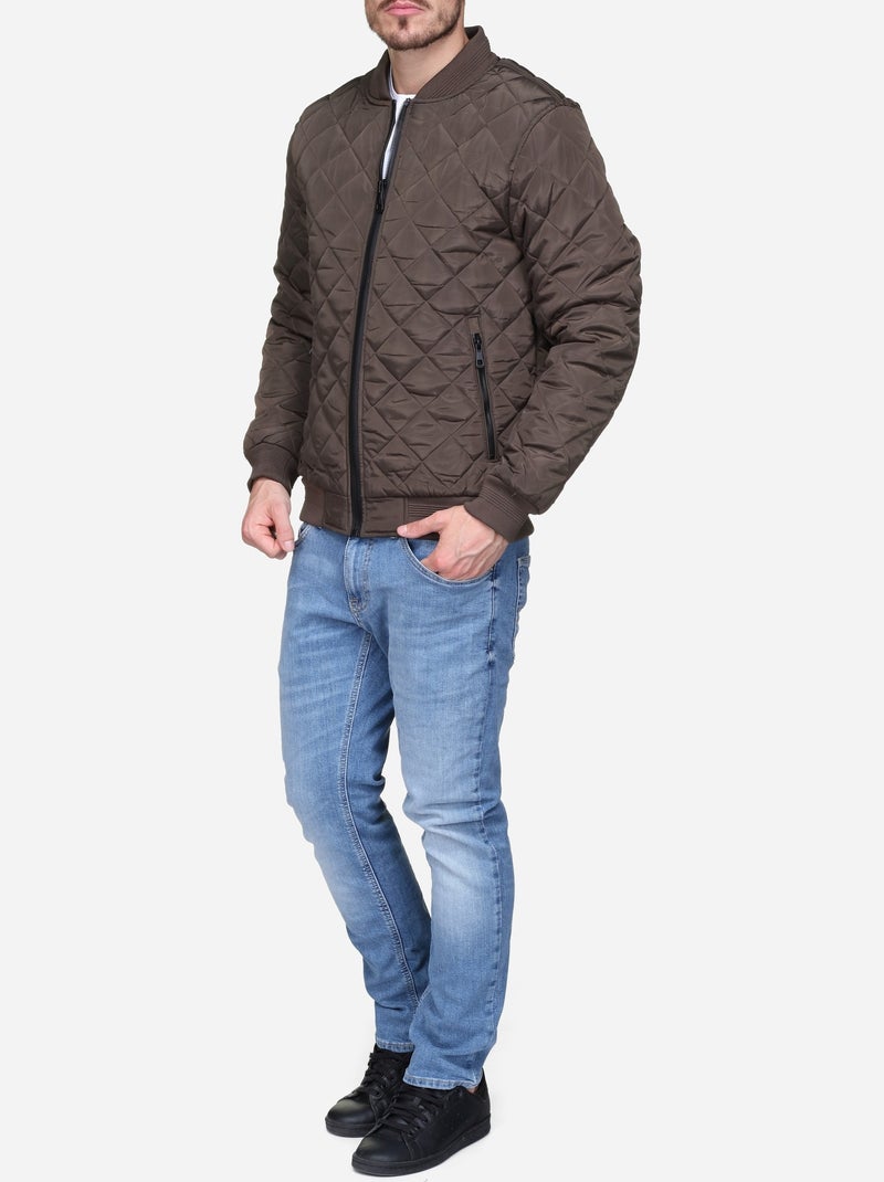 Gewatteerd jack - mentex Bruin - Kiabi