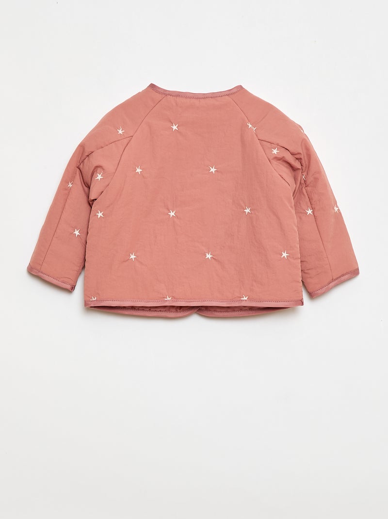 Gewatteerd jasje met ronde hals van waterafstotende stof Rose - Kiabi