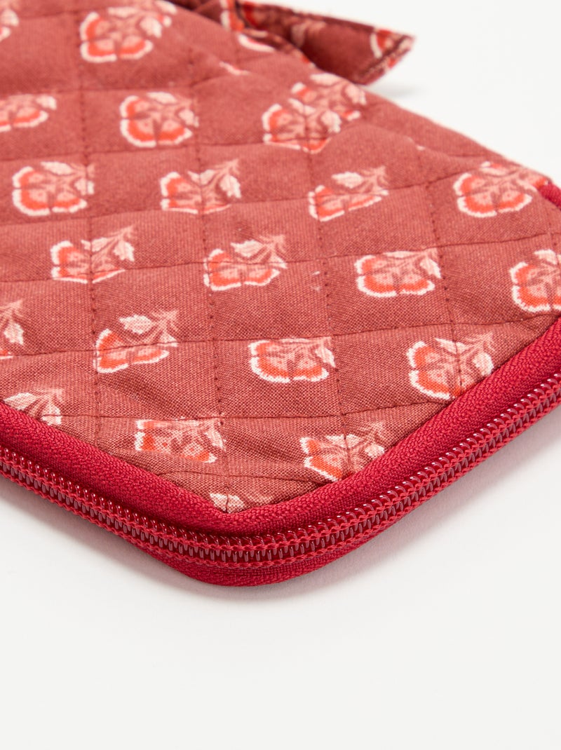 Gewatteerd mini-etui Rood - Kiabi