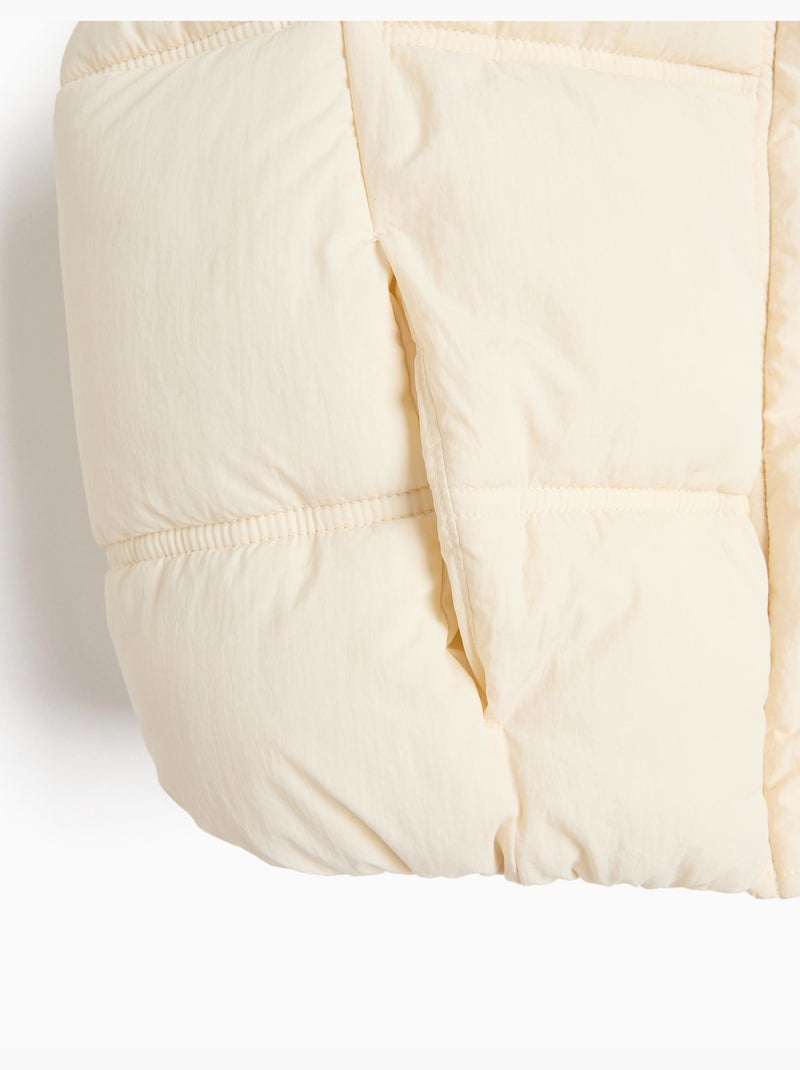 Gewatteerd vest met capuchon, mo fashion Beige - Kiabi