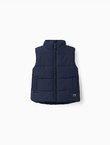 Gewatteerd vest met fleece voering en zijzakken