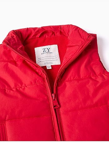 Gewatteerd vest met fleece voering en zijzakken