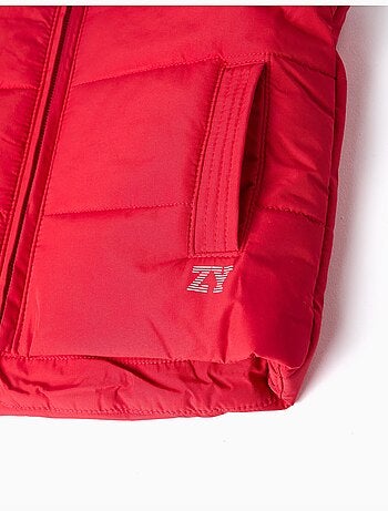 Gewatteerd vest met fleece voering en zijzakken